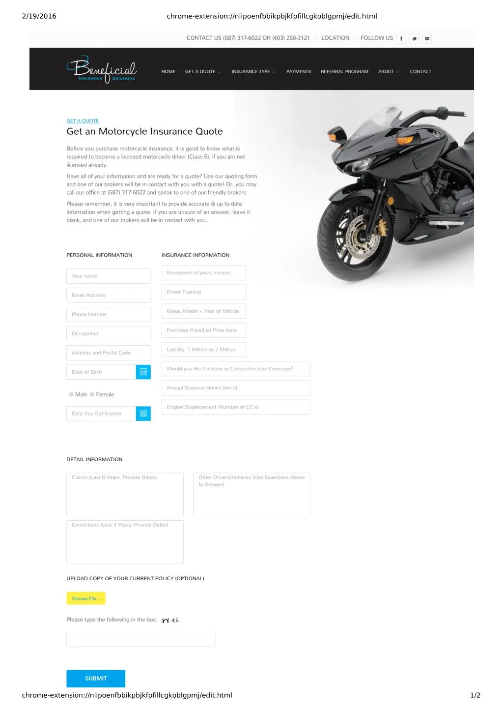 PPT Get Motorcycle Insurance Quote in Calgary PowerPoint
