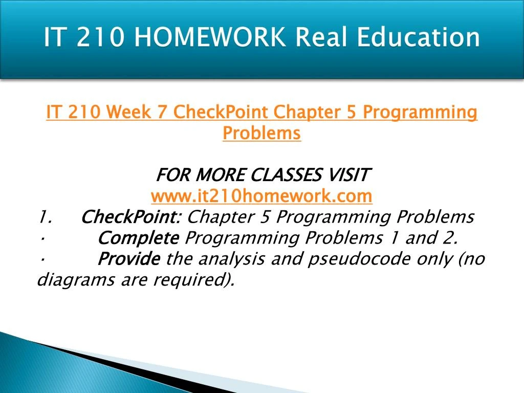it210 checkpoint chapter 2 programming problem it210 checkpoint chapter 2 programming problem