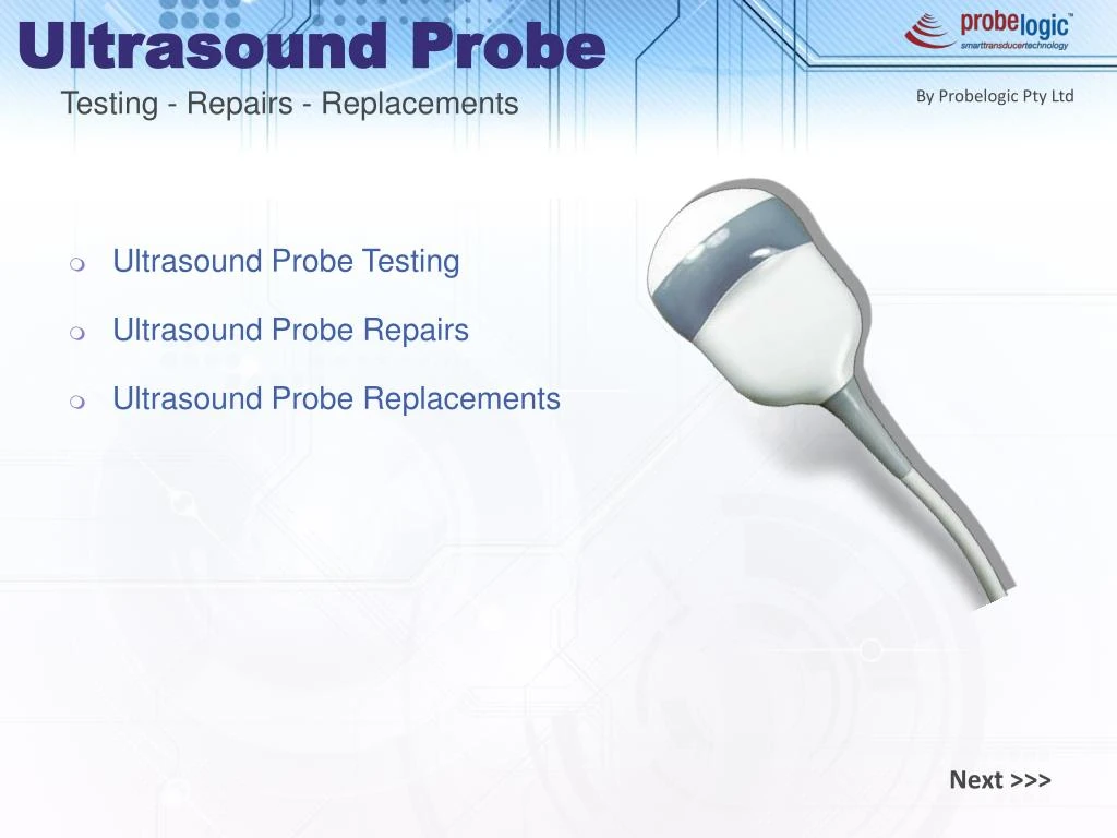 PPT Ultrasound probe services probe testing,repairs and