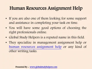 Homework help human resources