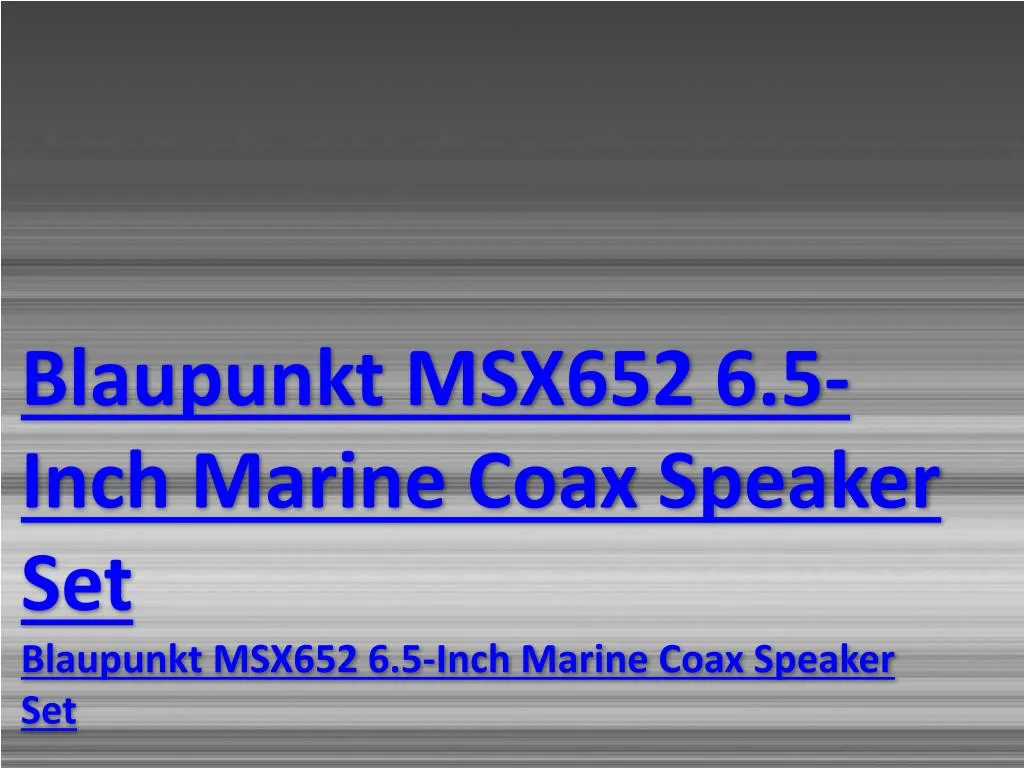 blaupunkt marine speakers