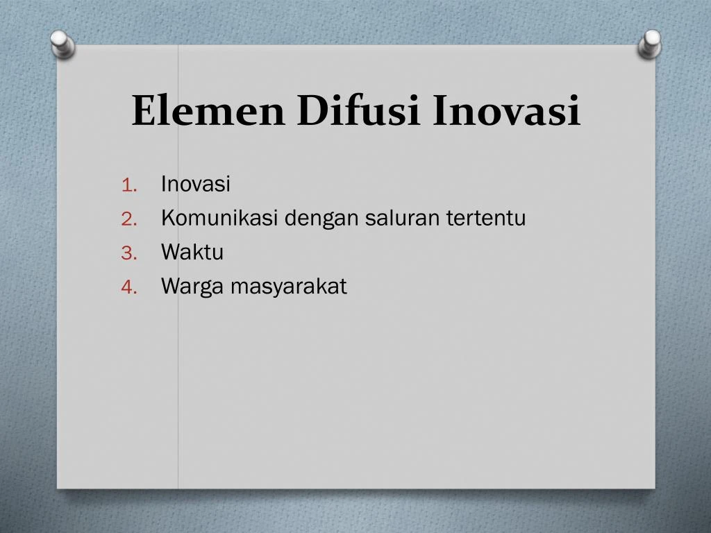 PPT - PENGERTIAN DIFUSI INOVASI PowerPoint Presentation 