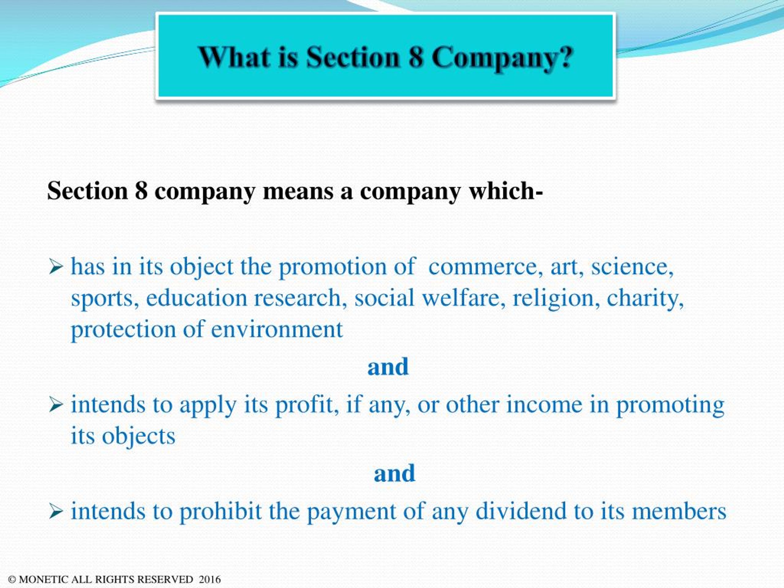 presentation on section 8 company