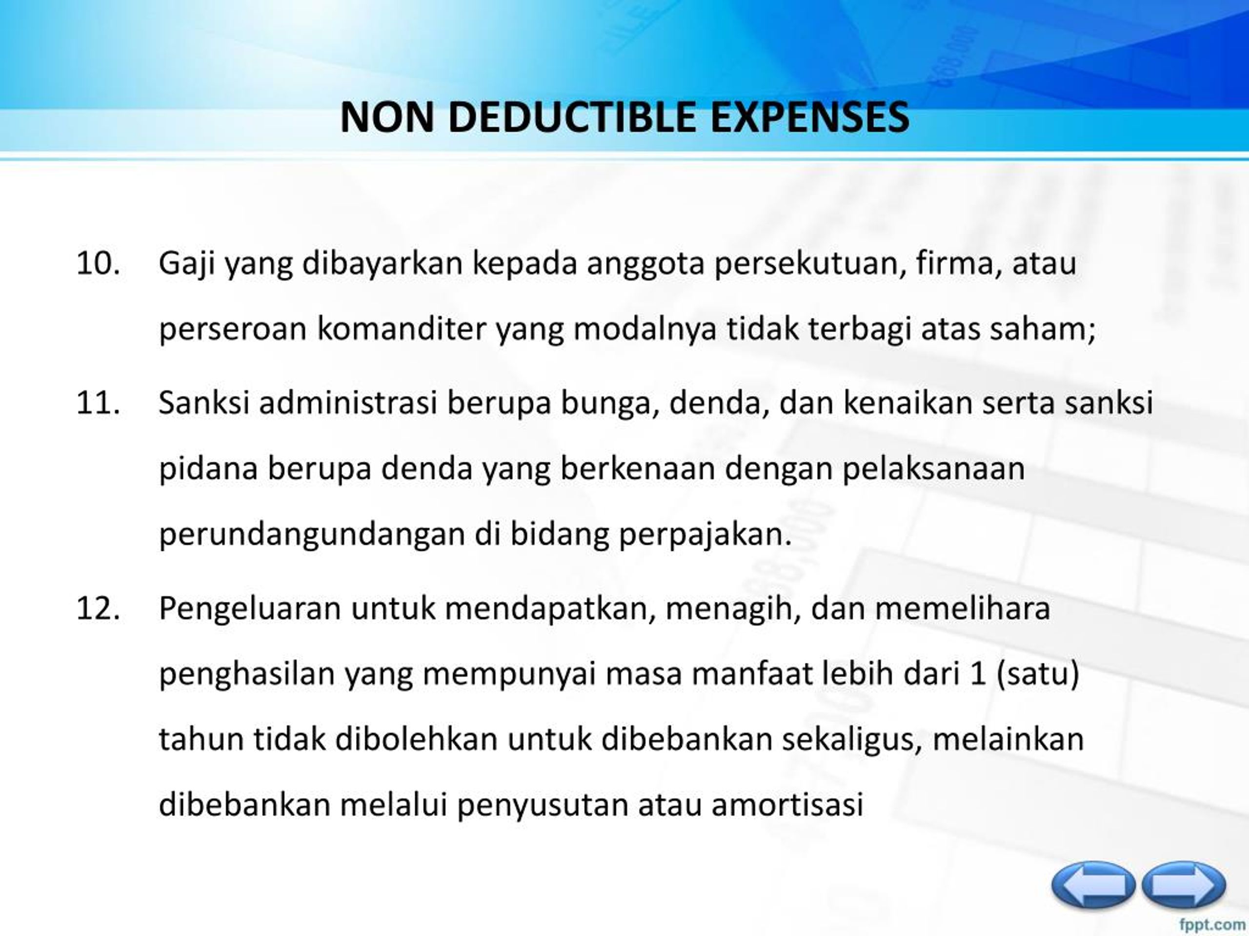 PPT Pajak Deductible Dan Non Deductible Expense PowerPoint 