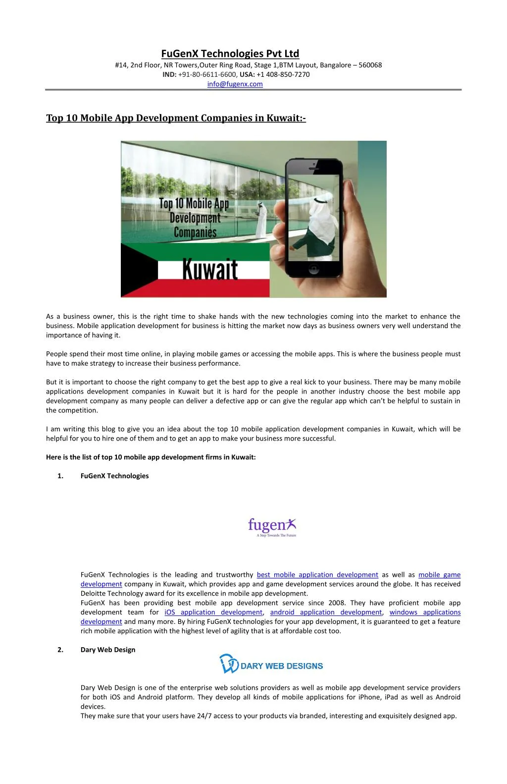 PPT - Top 10 Mobile App Development Companies in Kuwait PowerPoint  Presentation - ID:7306075