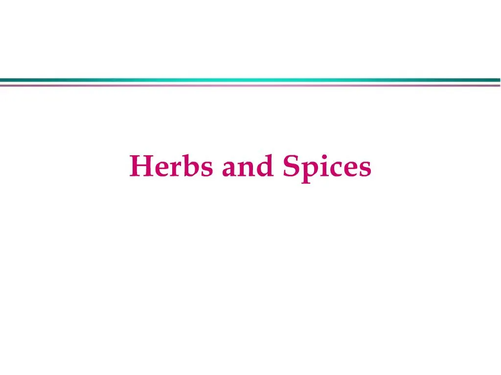 PPT Herbs and Spices PowerPoint Presentation, free download ID730797