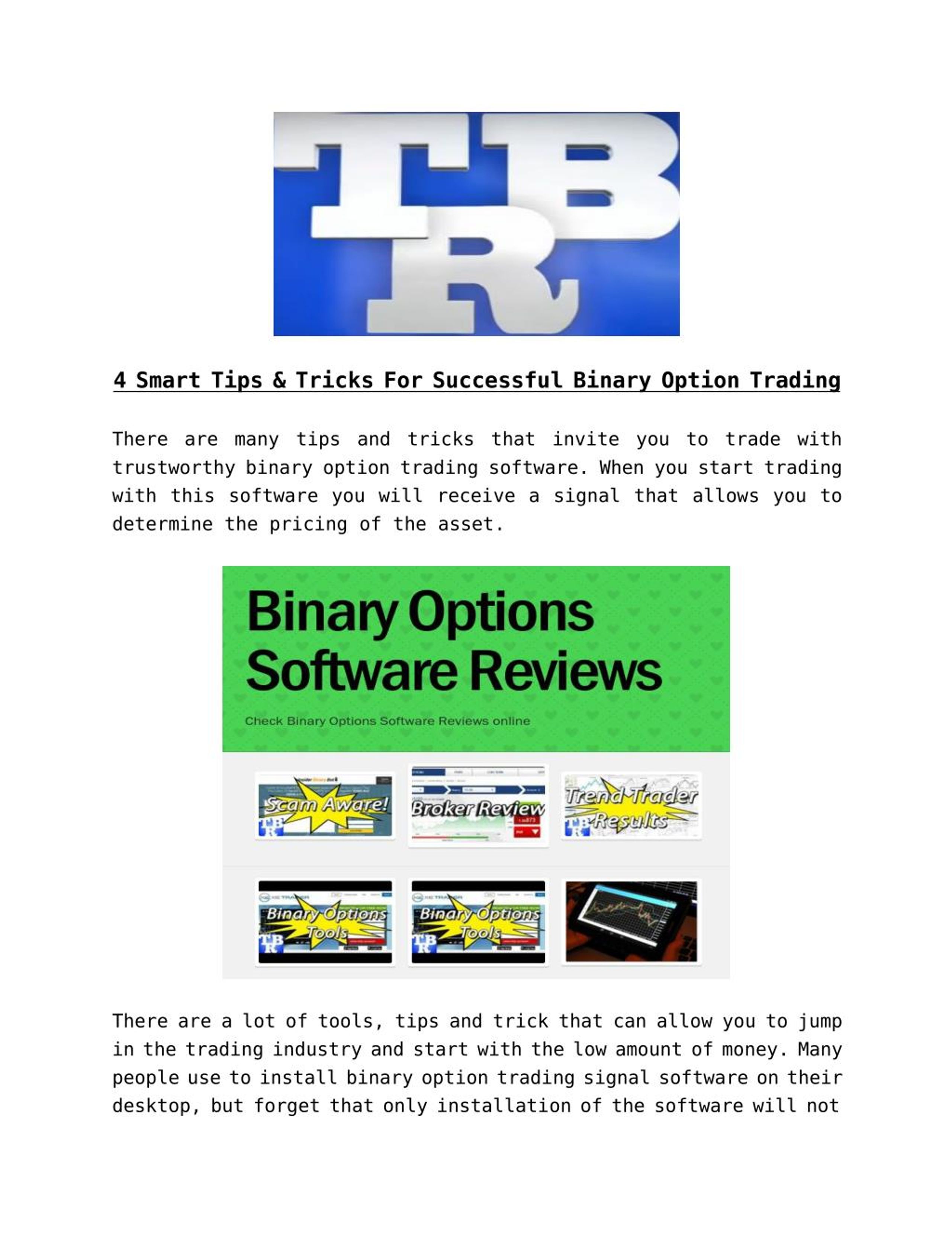 people successful at binary options
