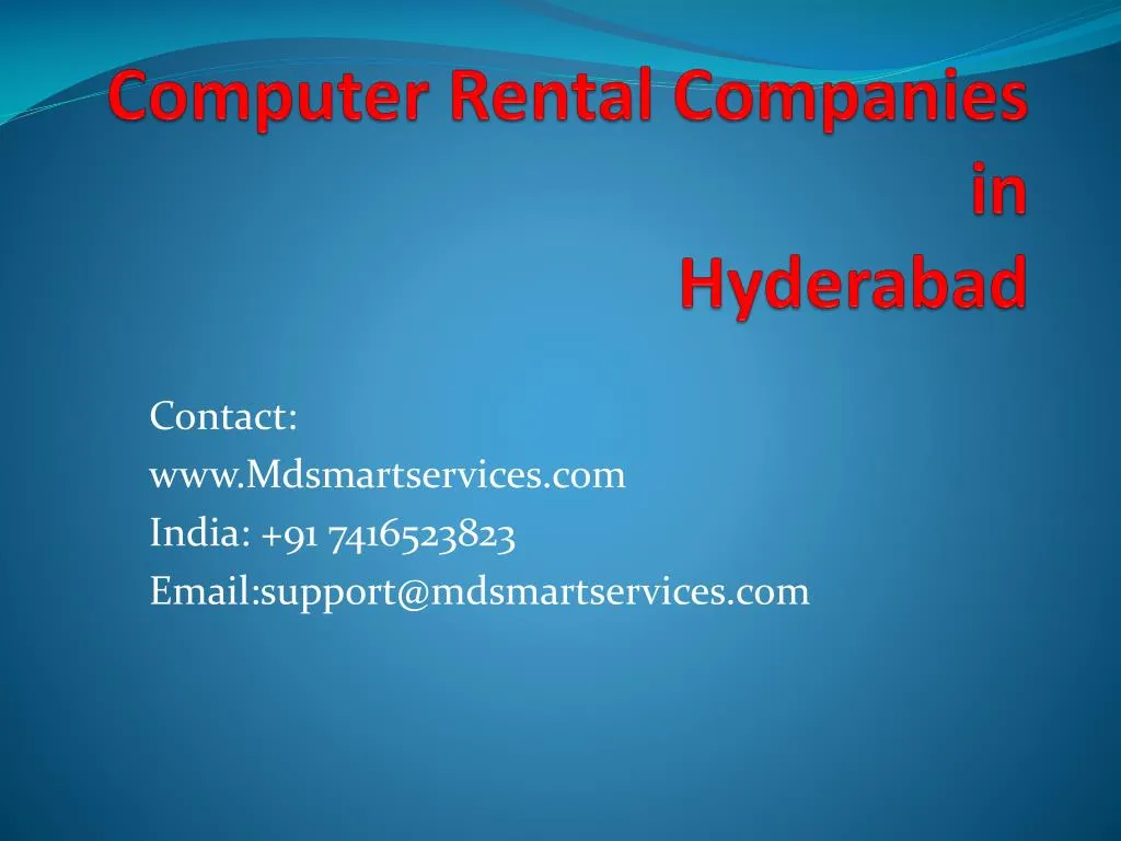 computer rental companies in hyderabad n.