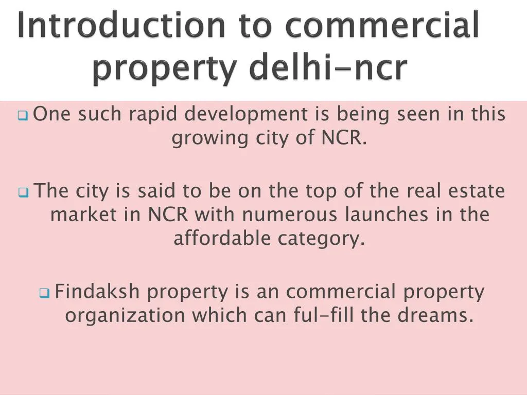 PPT - Know commercial property in delhi ncr investment tips PowerPoint ...