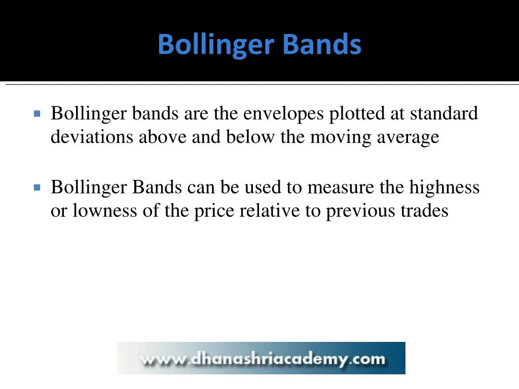 Envelopes bollinger bands