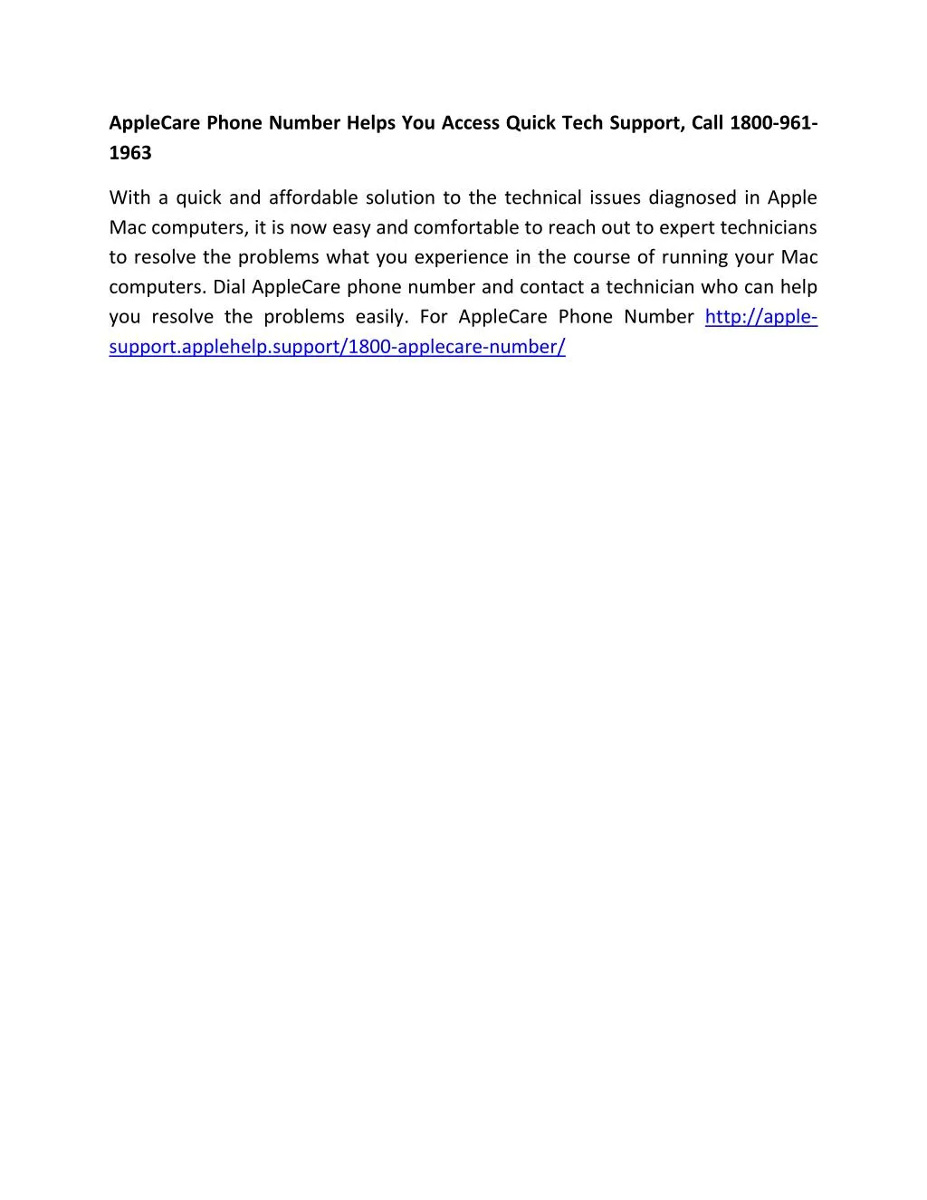 call applecare support phone number