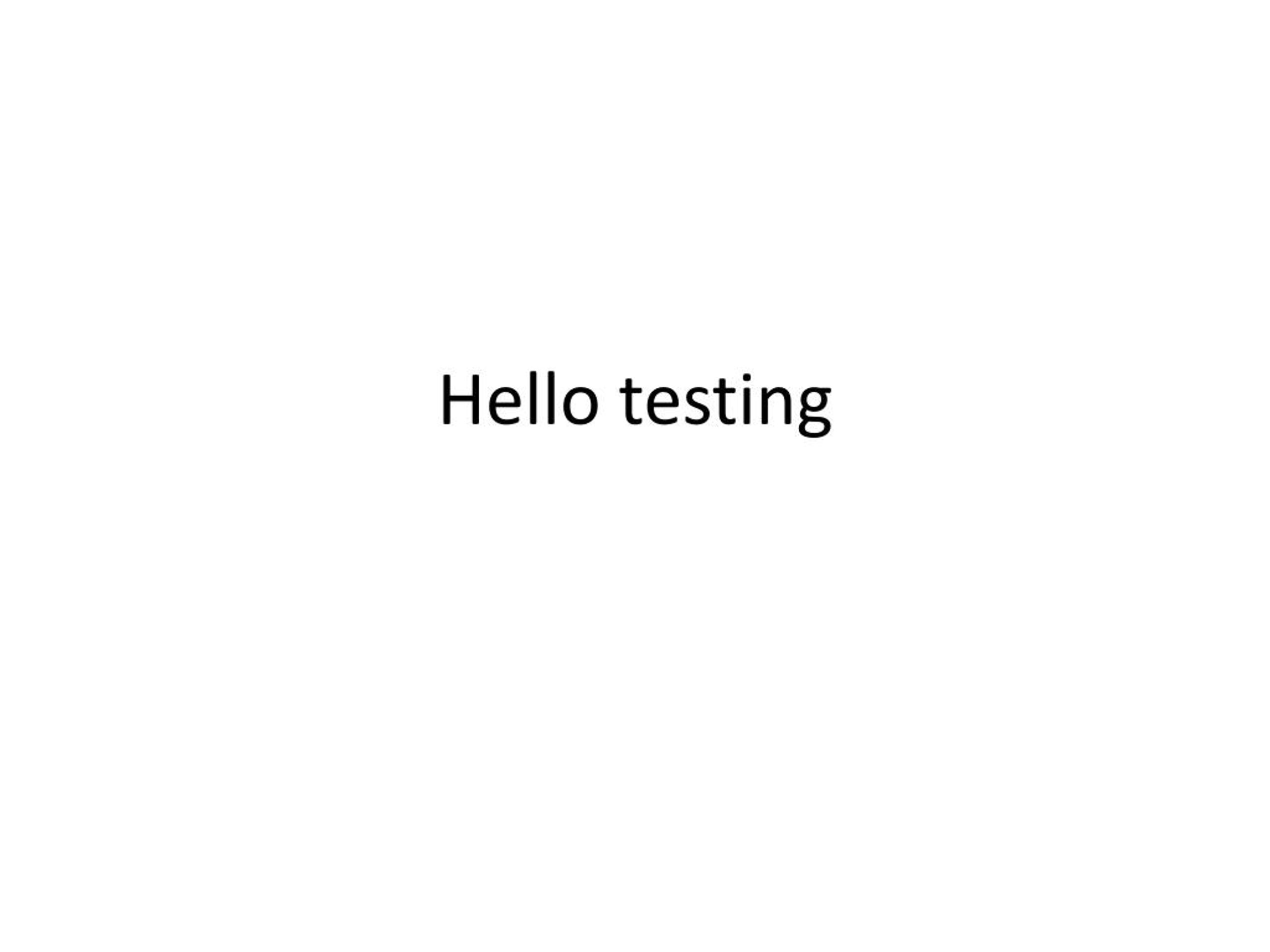 Hello test