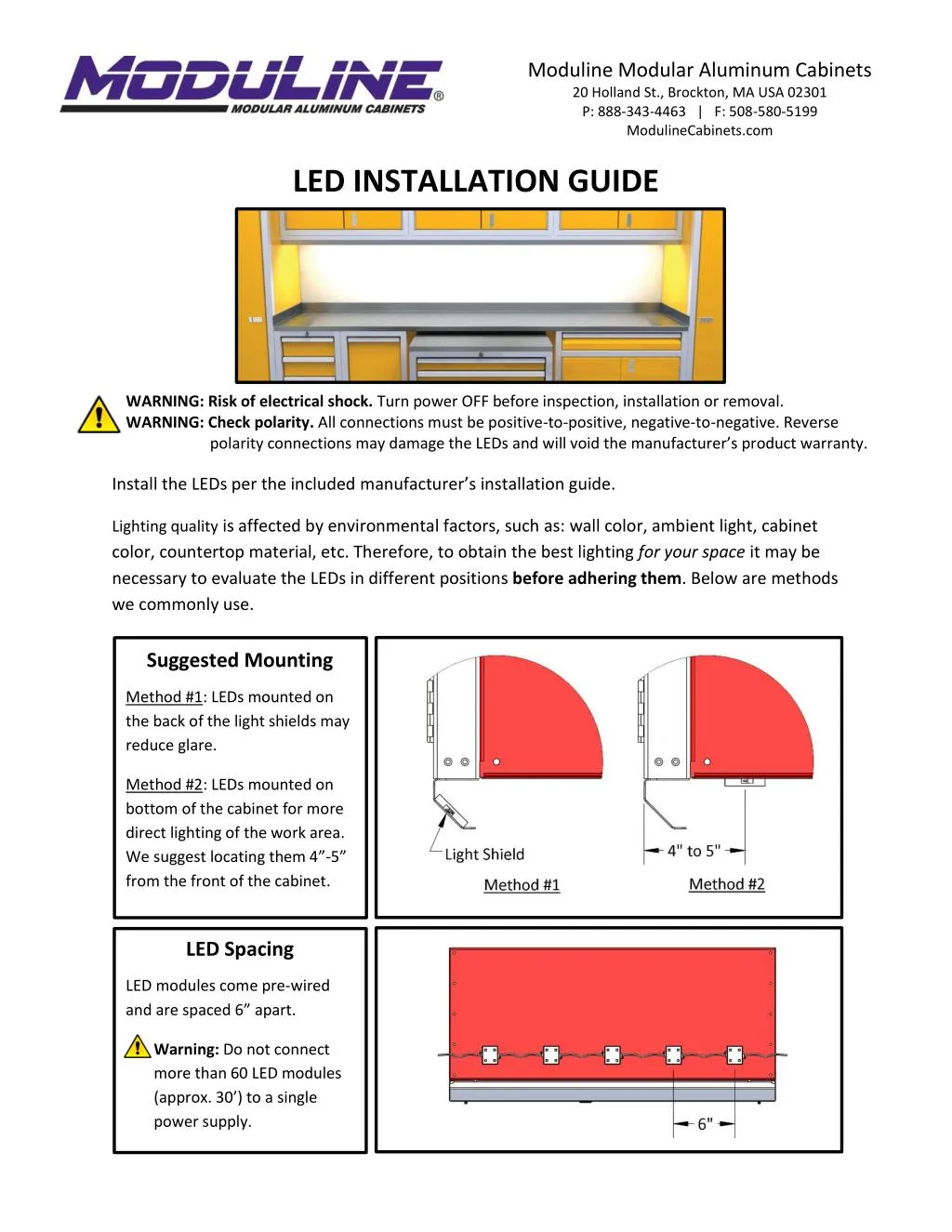 Ppt Led Installation Guide For Aluminum Storage Cabinets