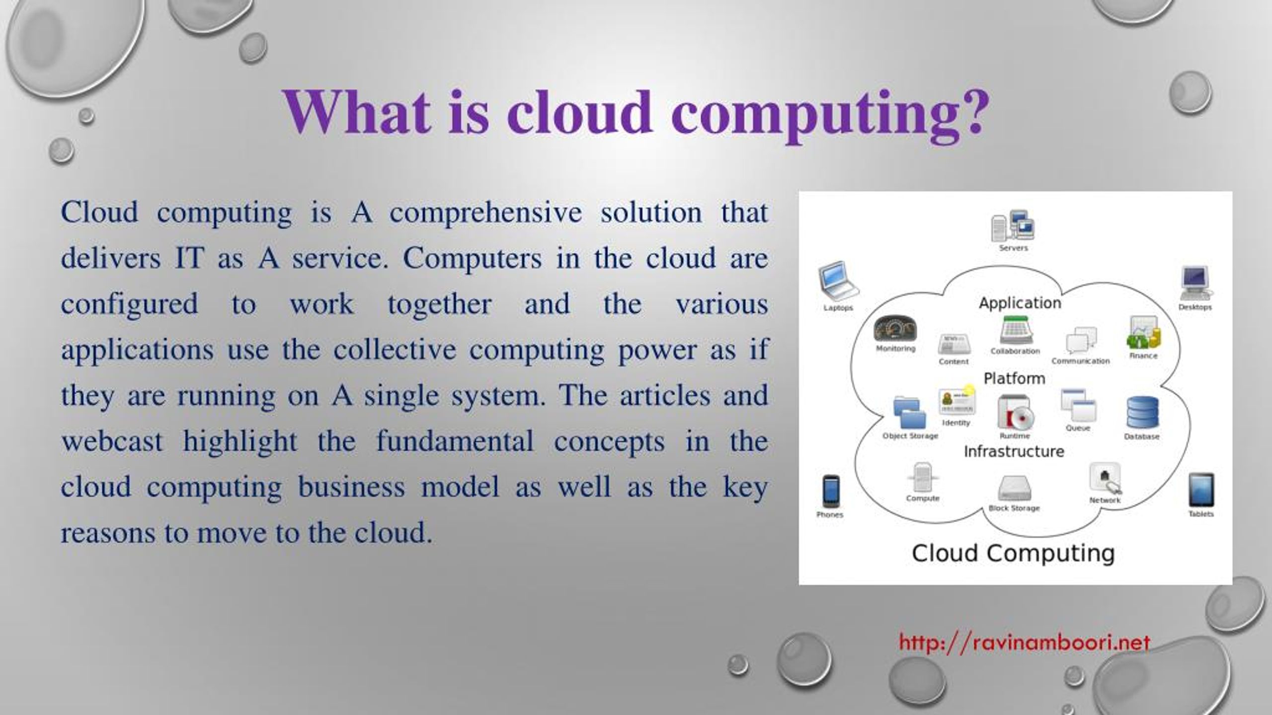 PPT - Cloud Computingv Basicsv - Ravi NambooriData Center ...