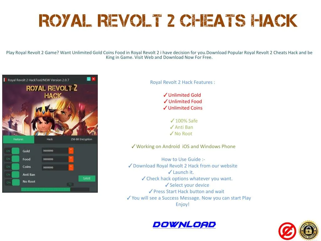 royal revolt cheats phone hack presentation slide1 slideserve