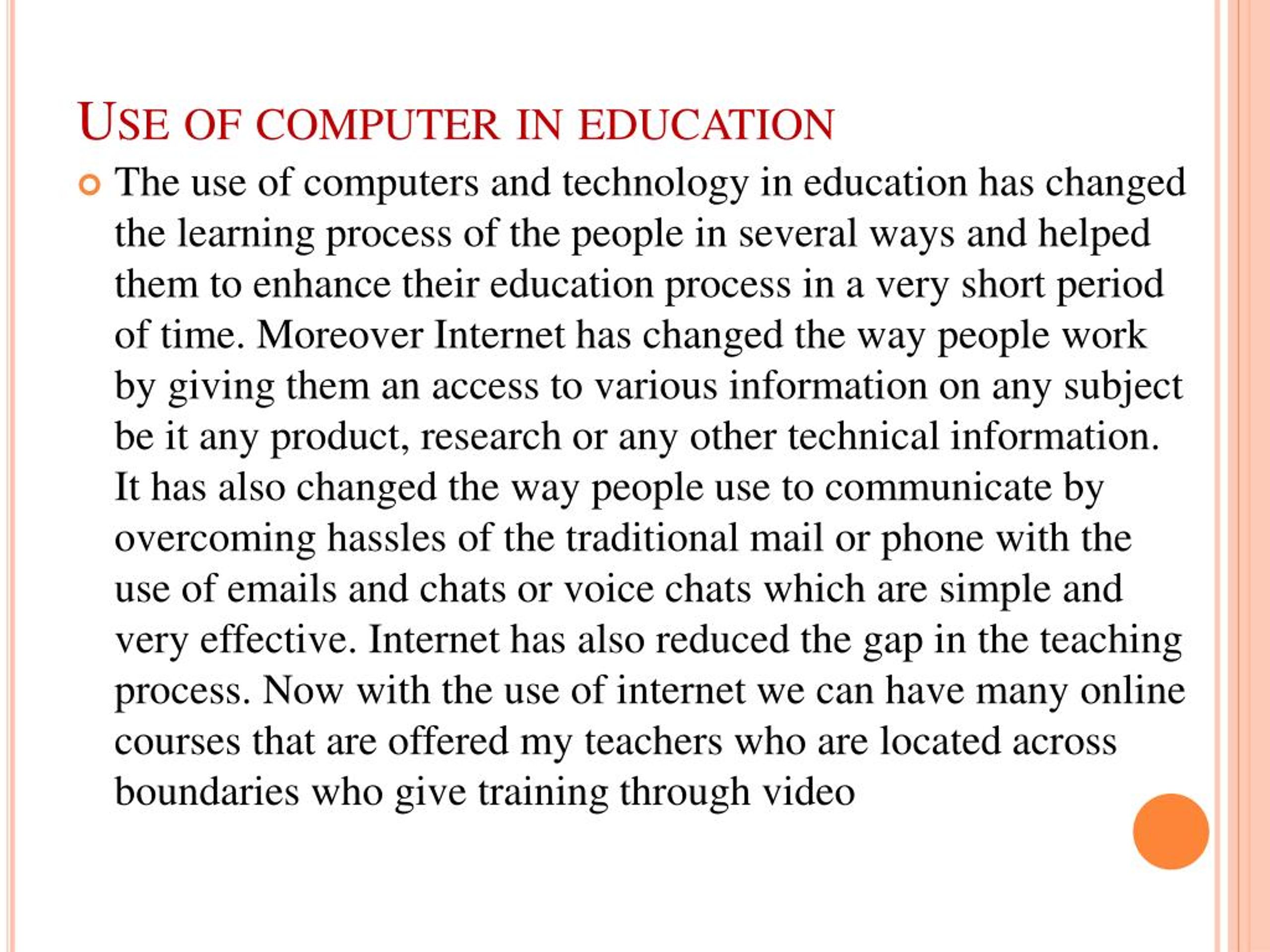 computer education theories ppt