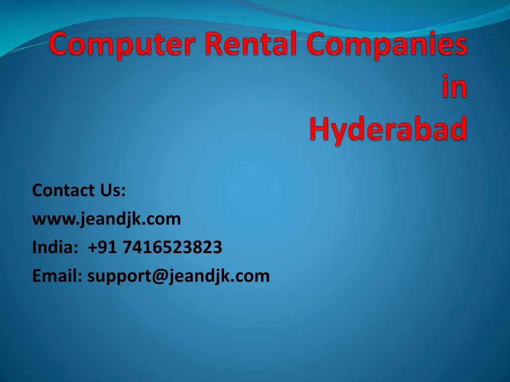 computer rental companies in hyderabad n.