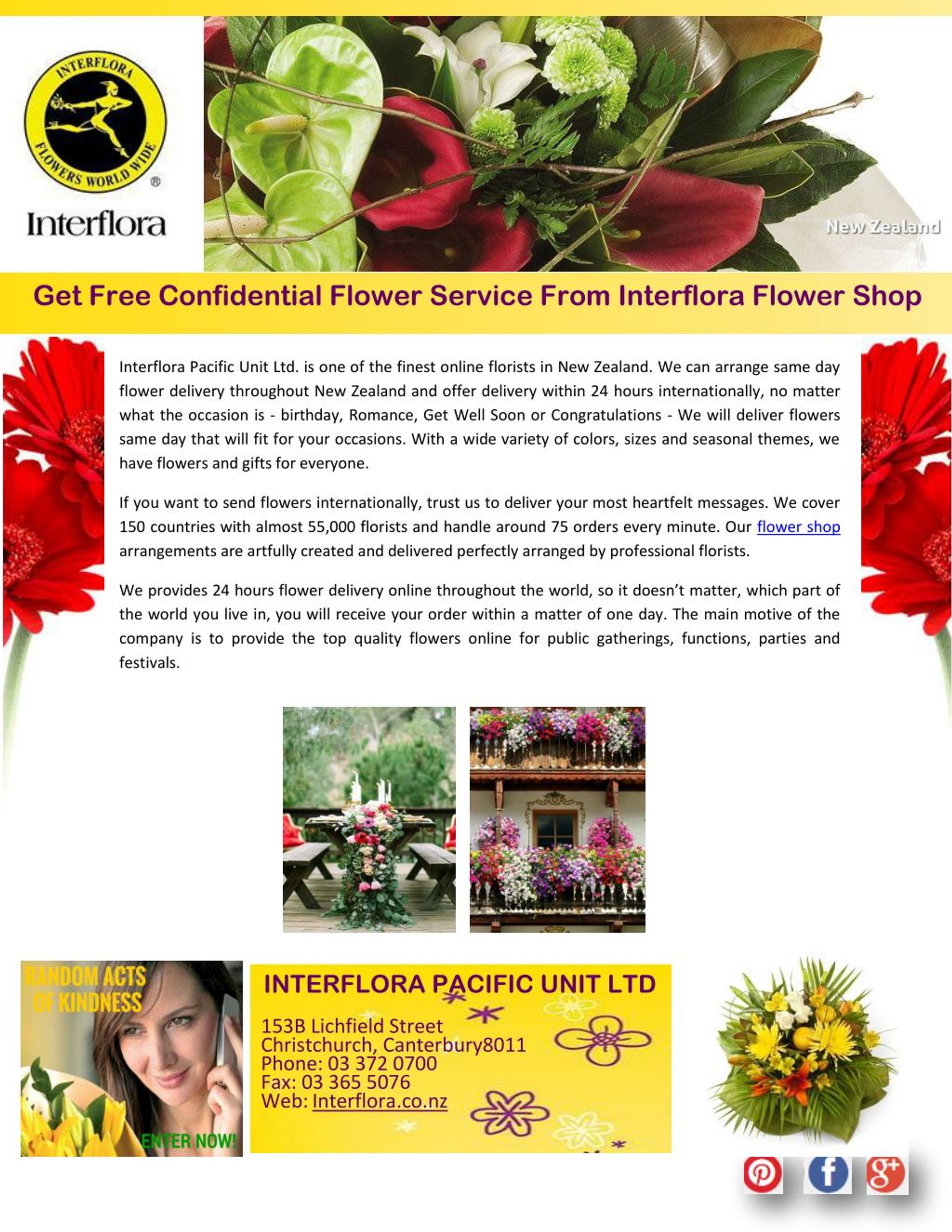 send flowers internationally