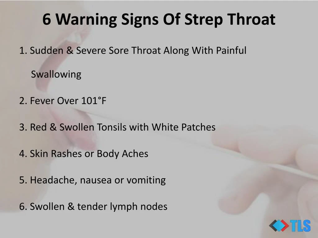 Ppt How To Combat Warning Signs Of Strep Throat Powerpoint Presentation Id 7321616