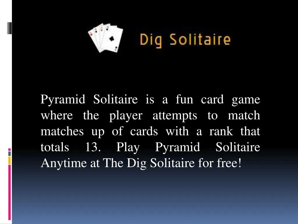 PPT Rules For Playing Pyramid Solitaire Online PowerPoint