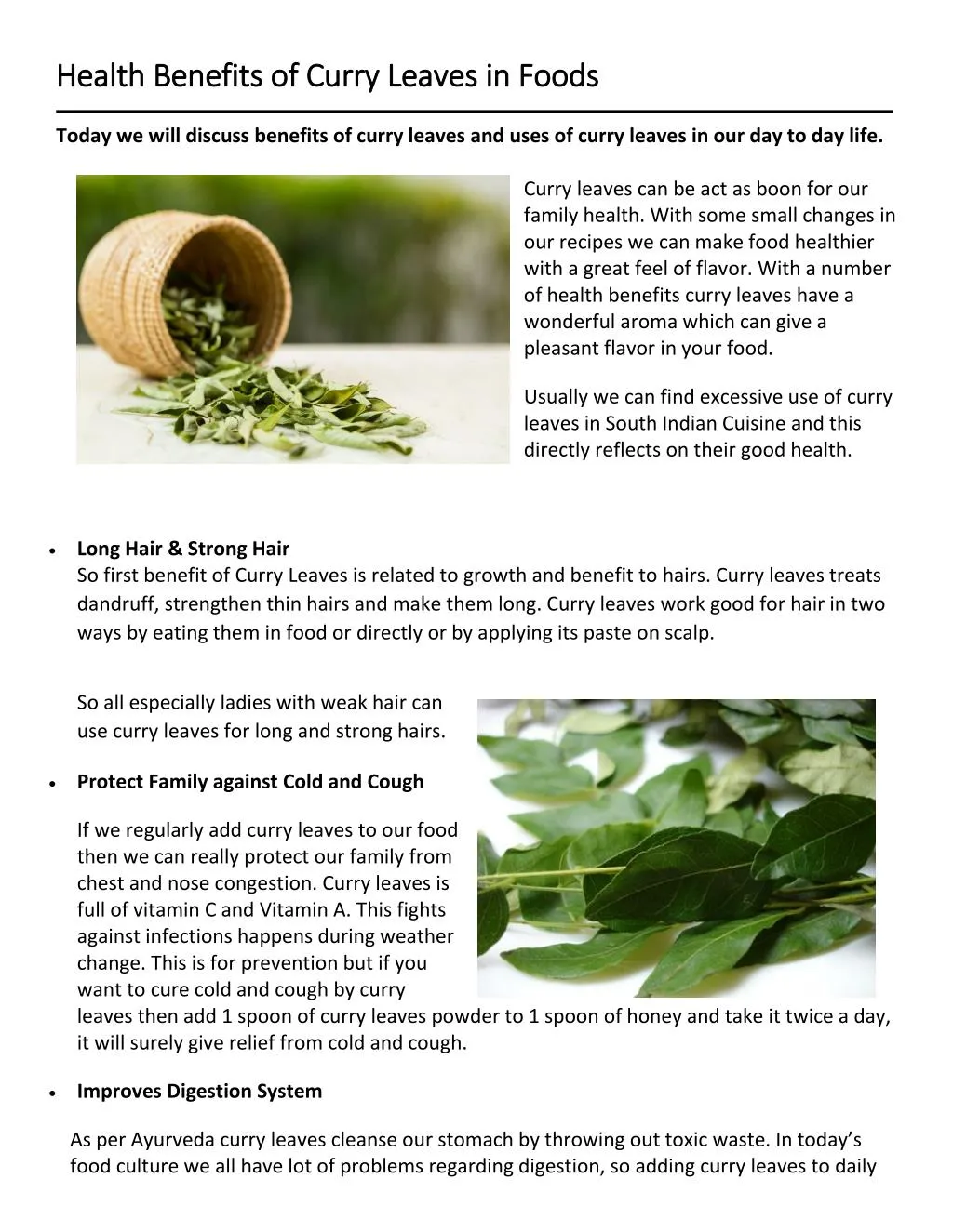 Ppt Health Benefits Of Curry Leaves In Foods Powerpoint