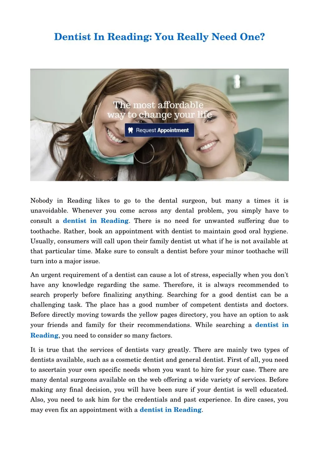 PPT Dentist In ReadingAffordable Dental Solutions.pdf PowerPoint