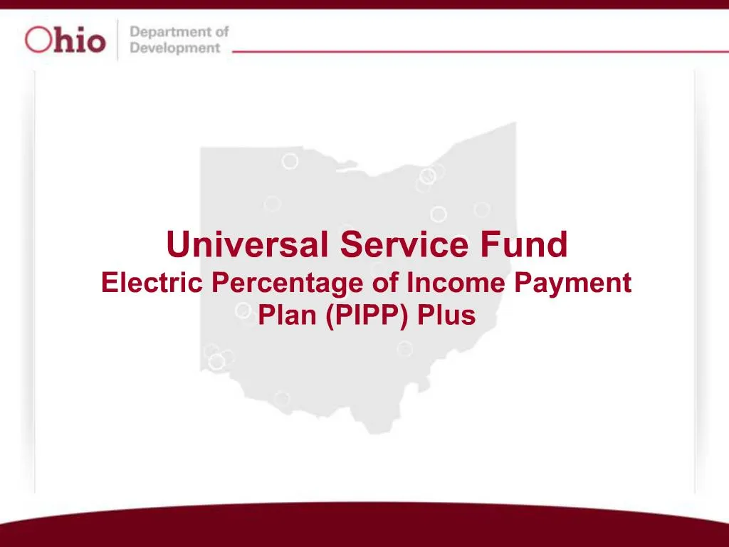 PPT Universal Service Fund Electric Percentage of Payment Plan