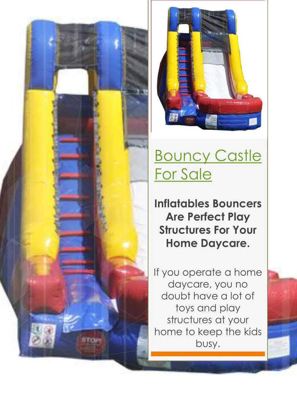 professional bouncy castle for sale