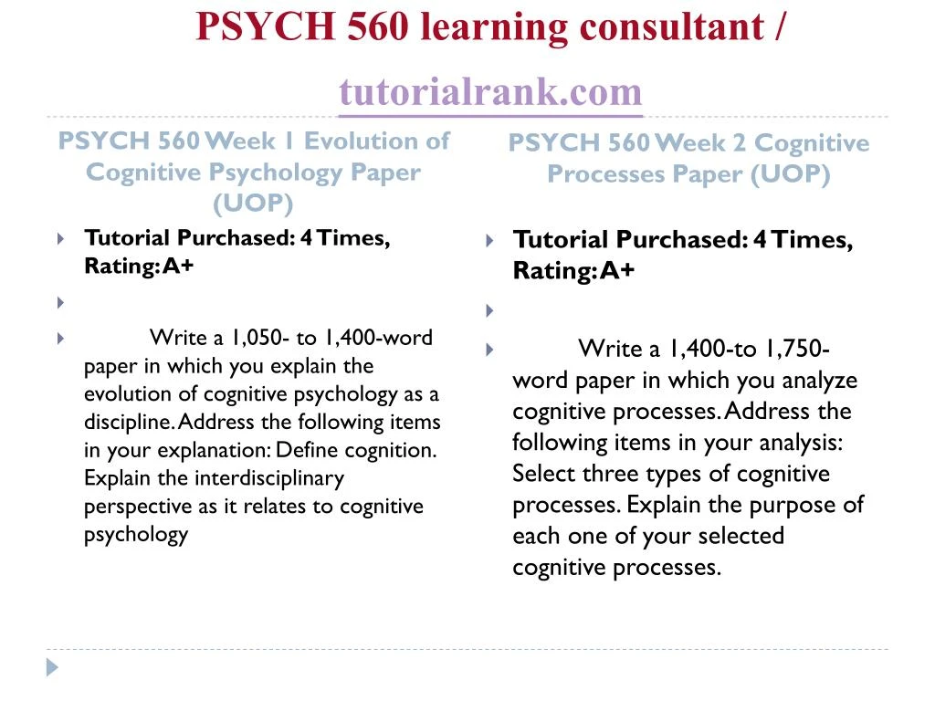 evolution of cognitive psychology paper evolution of cognitive psychology paper