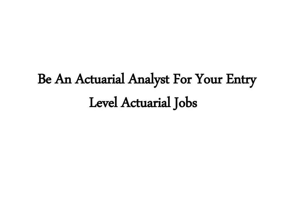 Entry level actuary jobs nashville tn