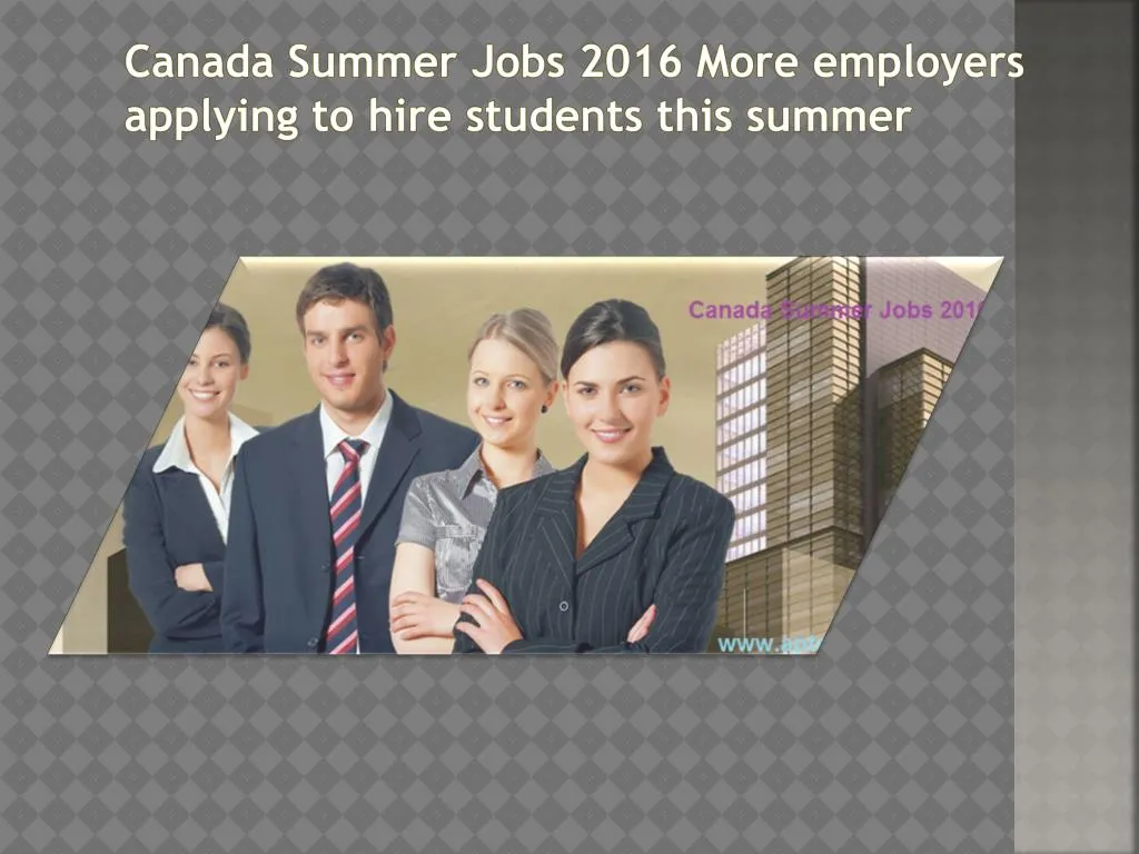 Canada summer jobs candidate criteria