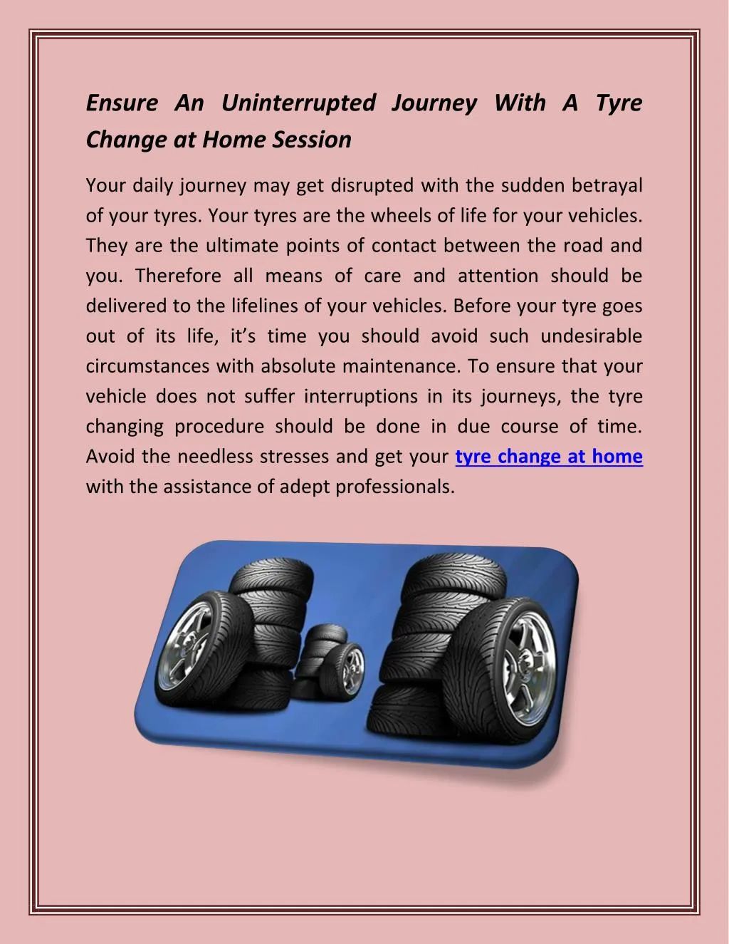 PPT Ensure An Uninterrupted Journey With A Tyre Change at Home