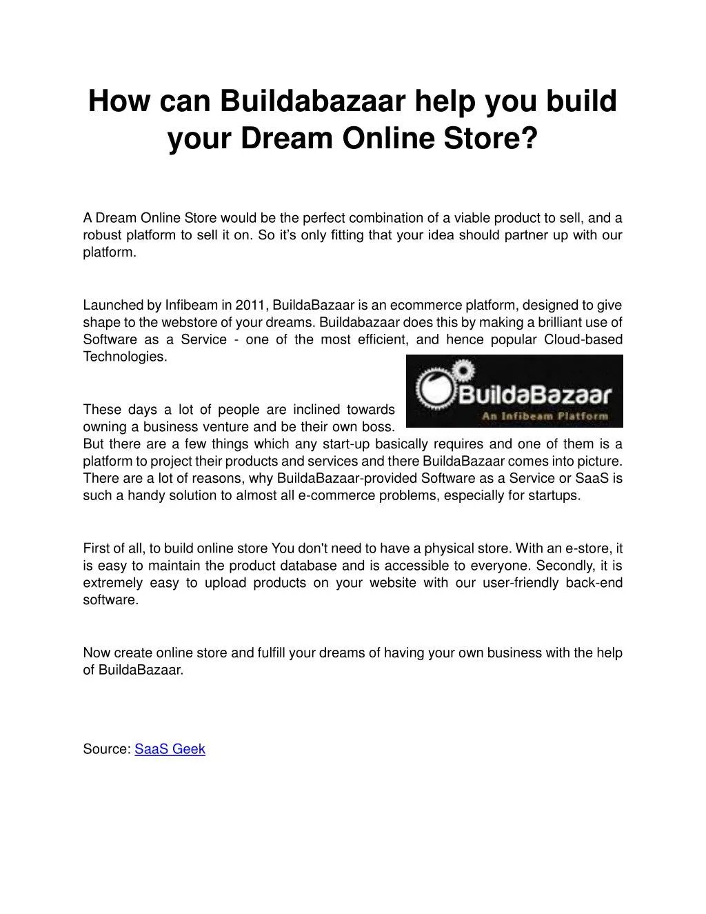 PPT How can Buildabazaar help you build your Dream Online Store