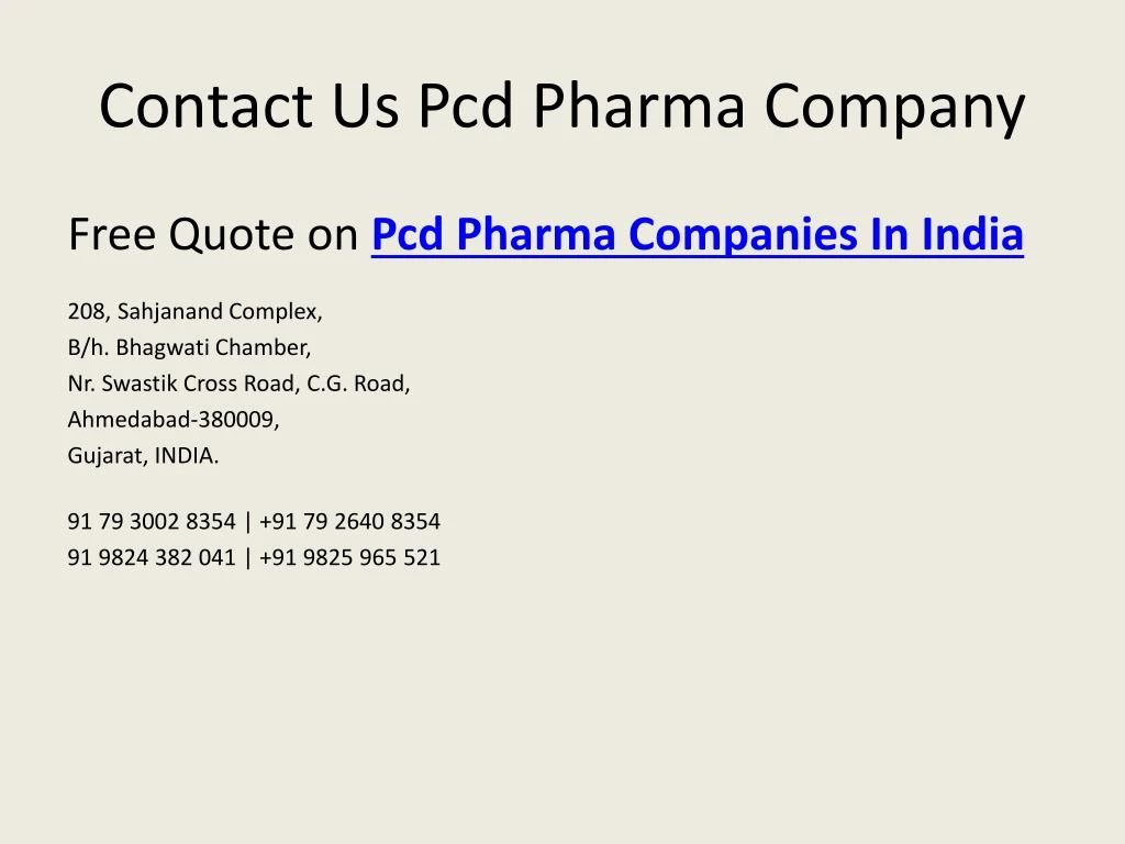 ppt leading pcd pharma company in india ambit pcd ppt leading pcd pharma company in india ambit pcd