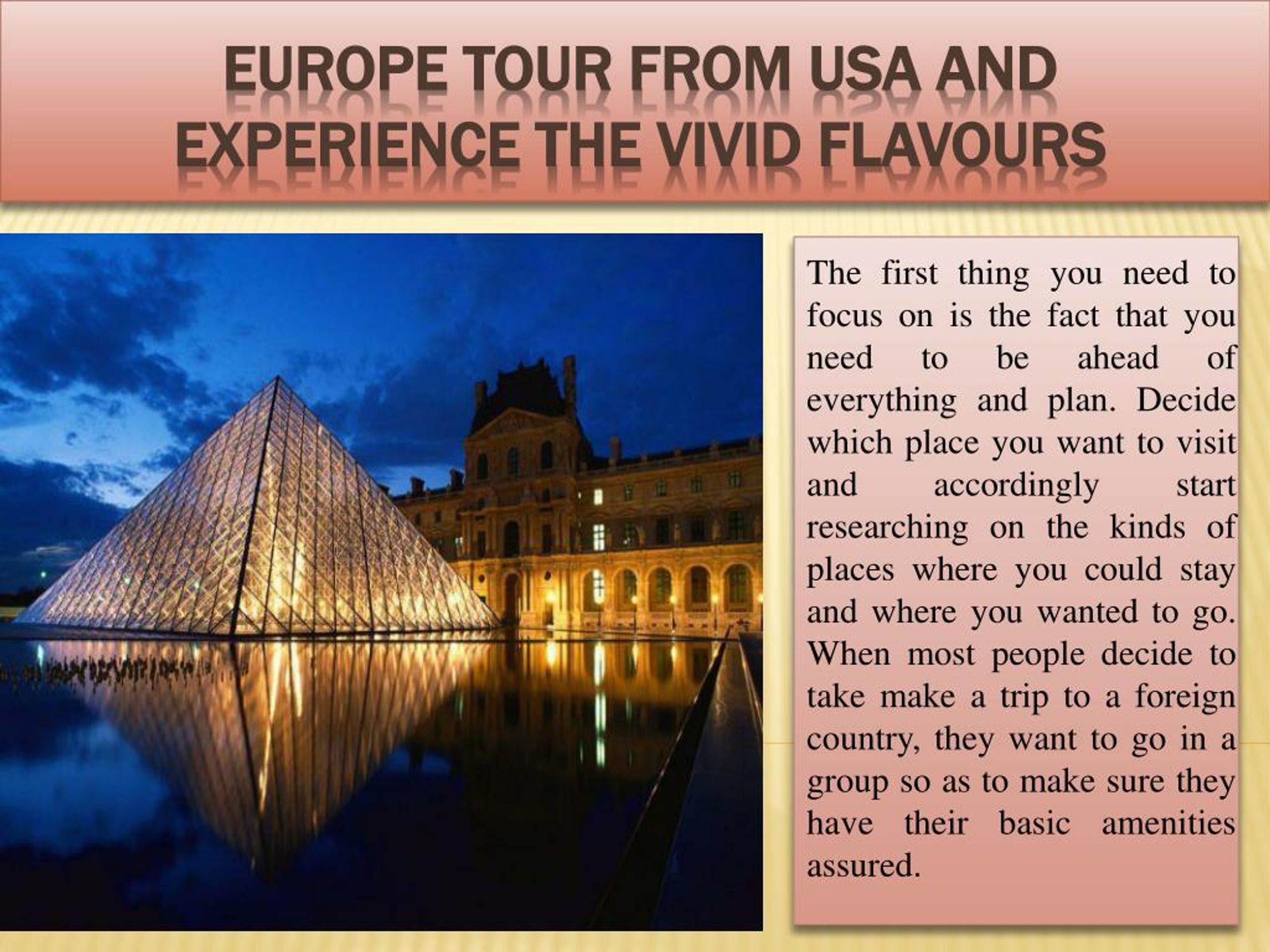 european tour from usa