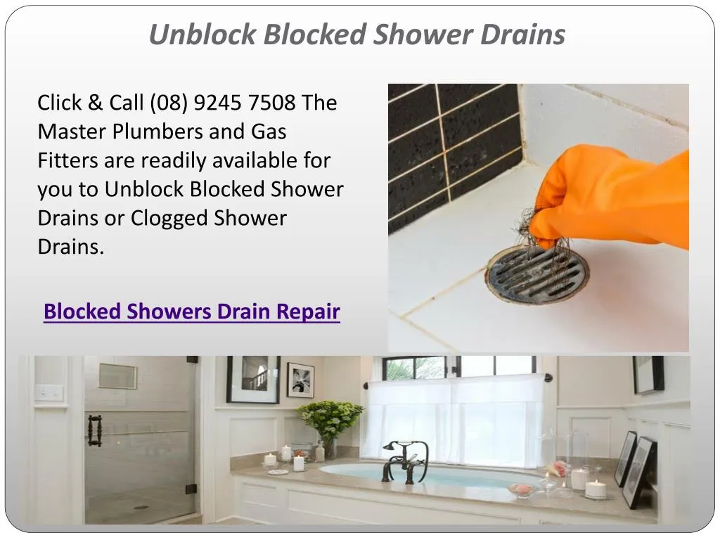 unblock blocked shower drains n.
