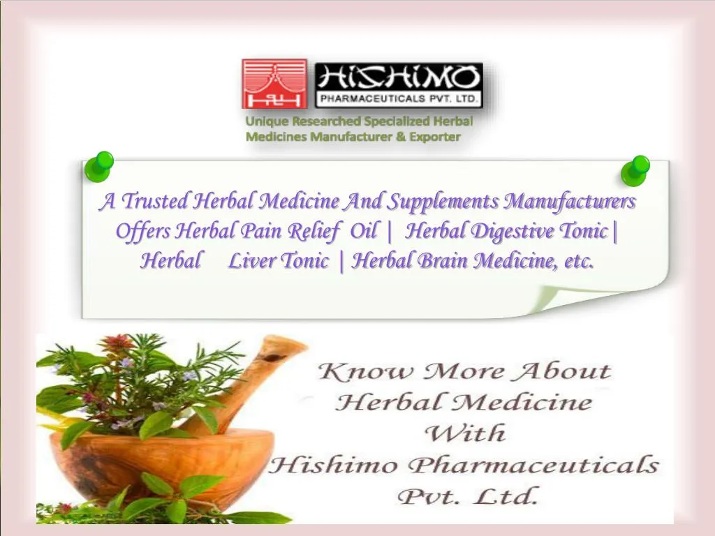PPT Herbal Medicines Manufacturers PowerPoint Presentation ID7333062