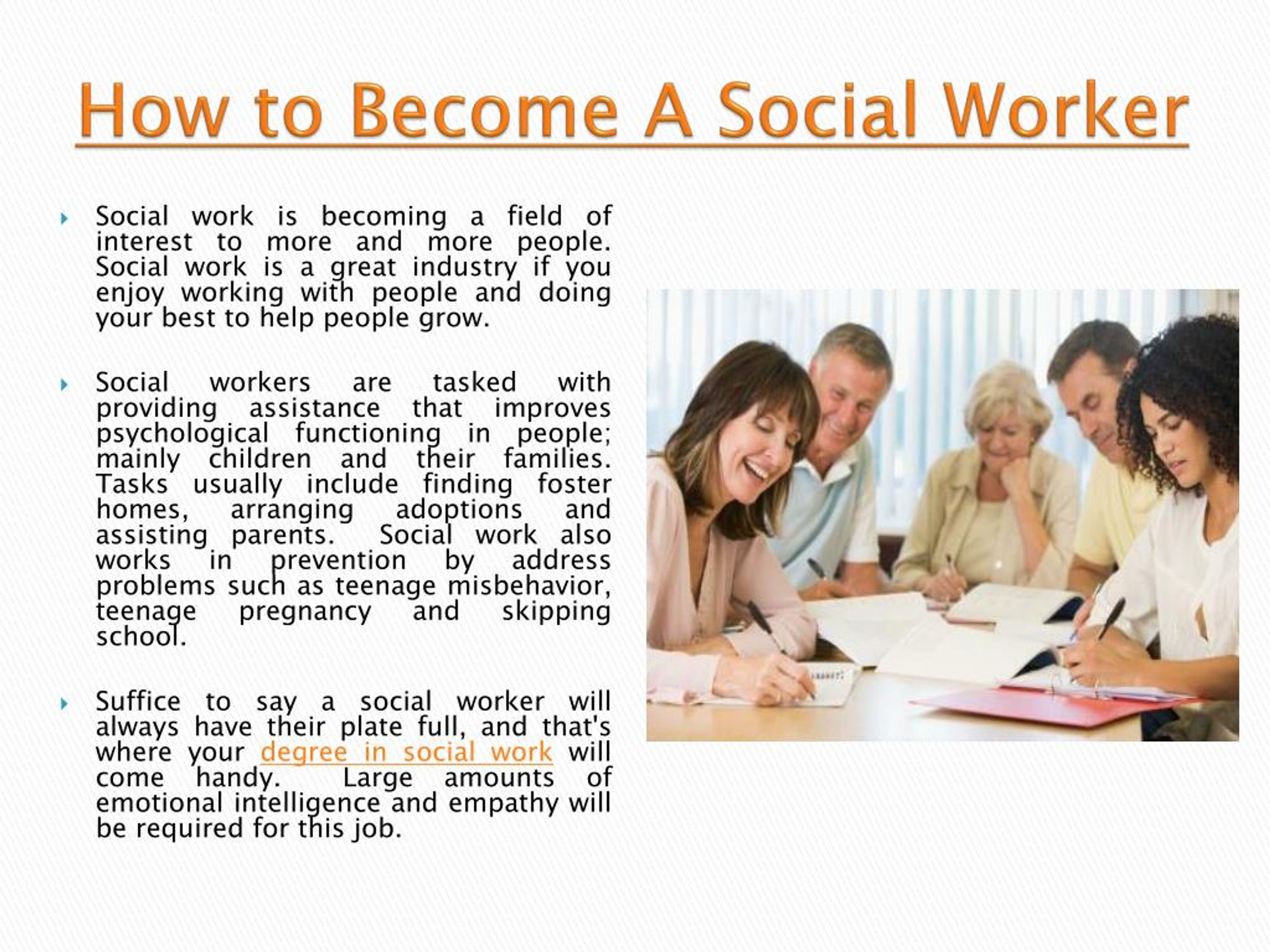 What does a social worker job entails