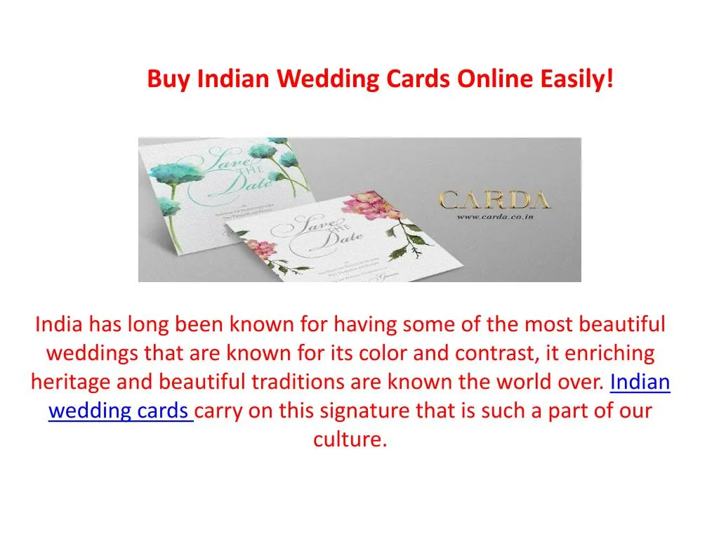 PPT - Online Wedding Cards PowerPoint Presentation - ID