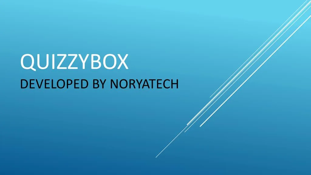 quizzybox developed by noryatech n.