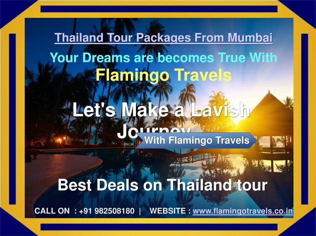thailand tour packages from mumbai n.