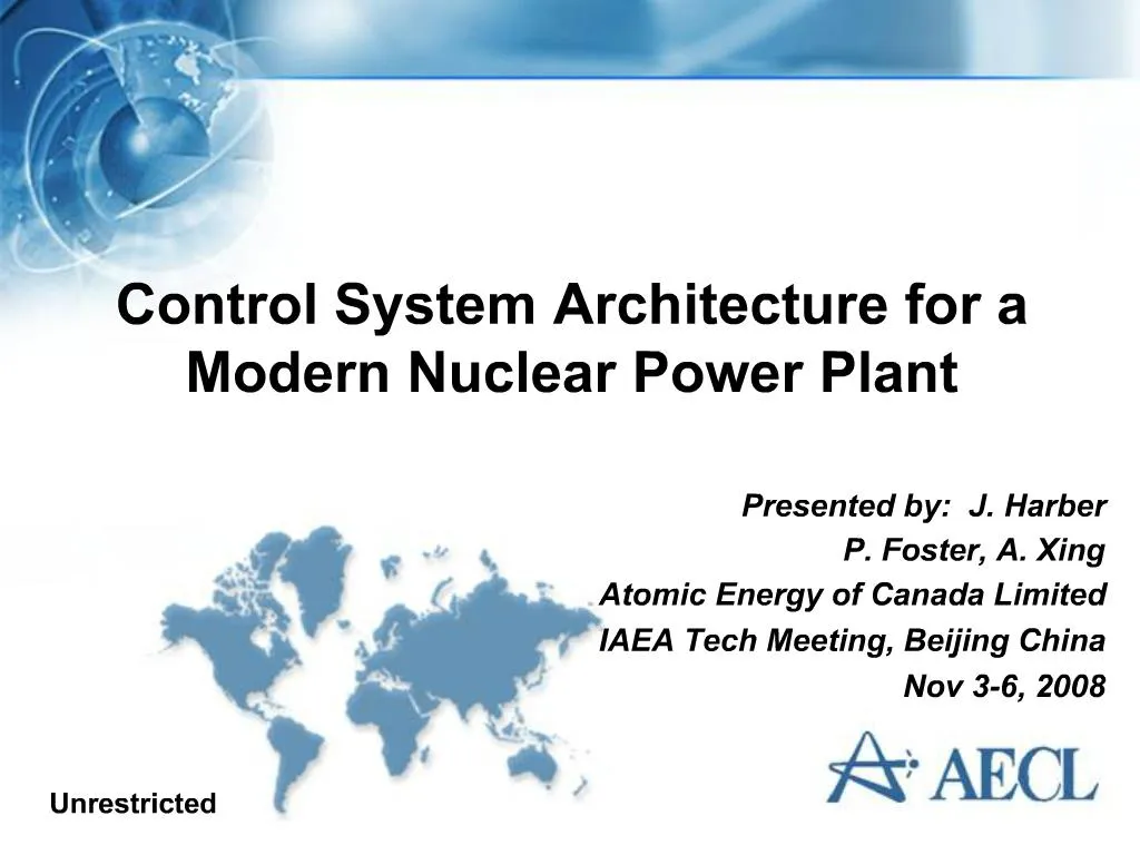 PPT - Control System Architecture for a Modern Nuclear Power Plant