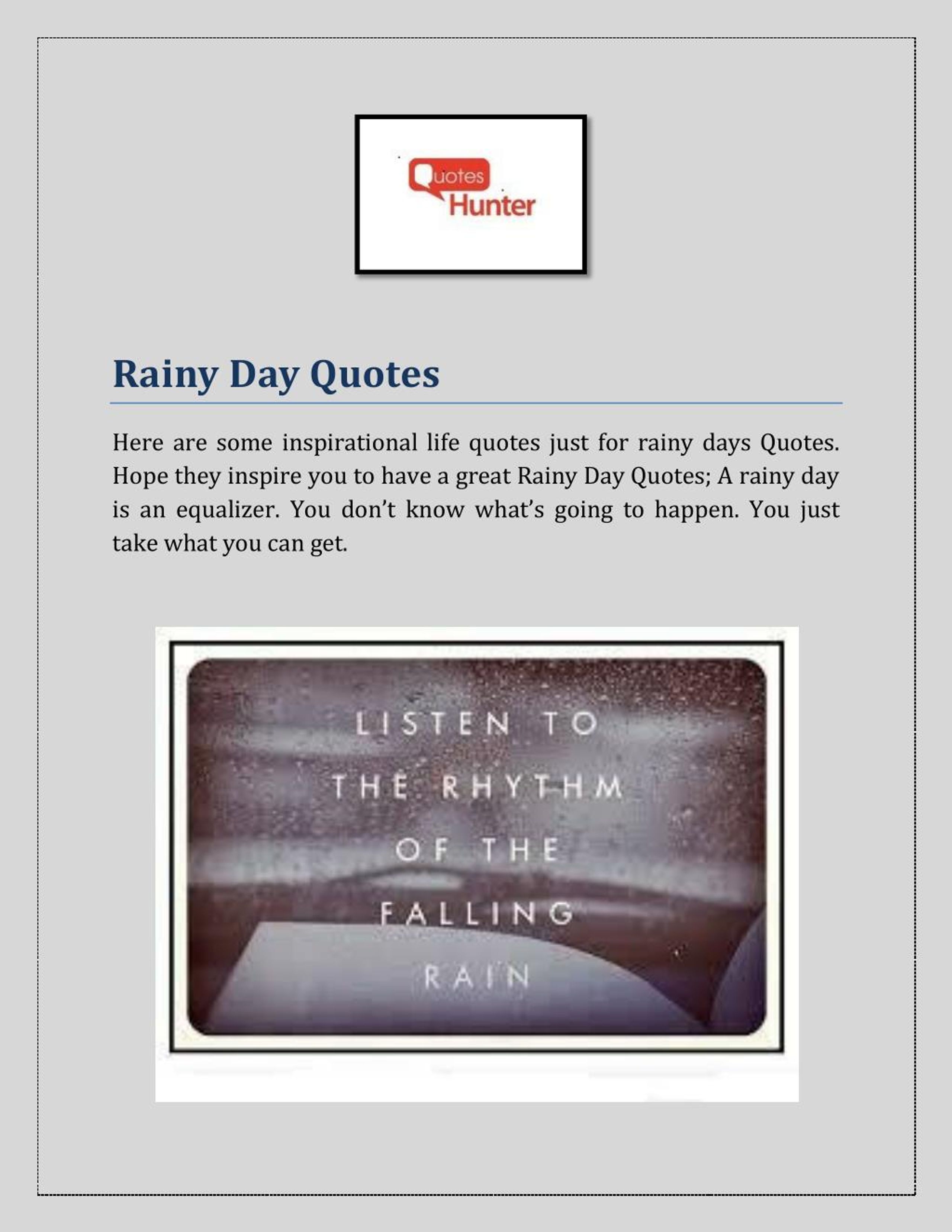 cloudy rainy day quotes