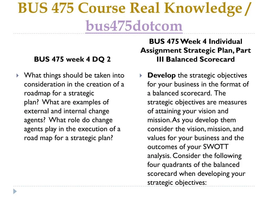 balanced scorecard bus 475 balanced scorecard bus 475