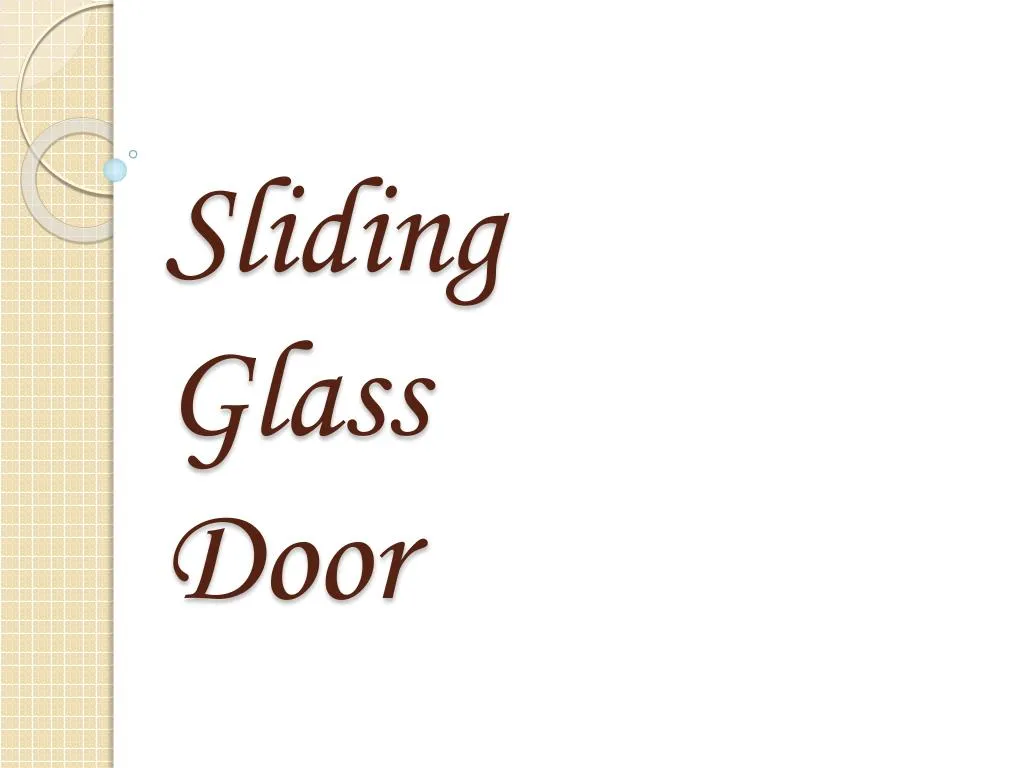 sliding glass door n.