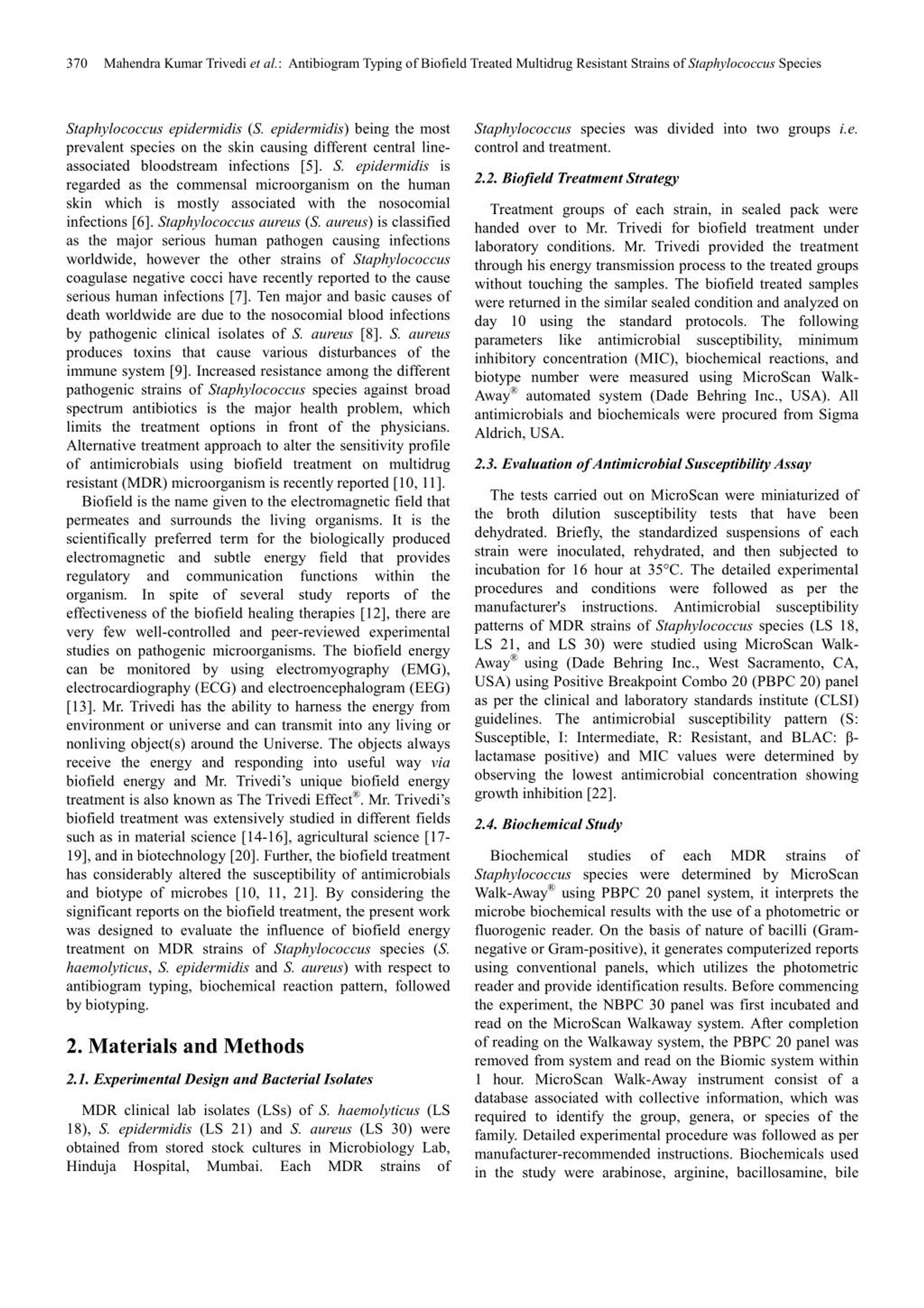 PPT - Biofield Treatment - Staphylococcus Haemolyticus PowerPoint ...