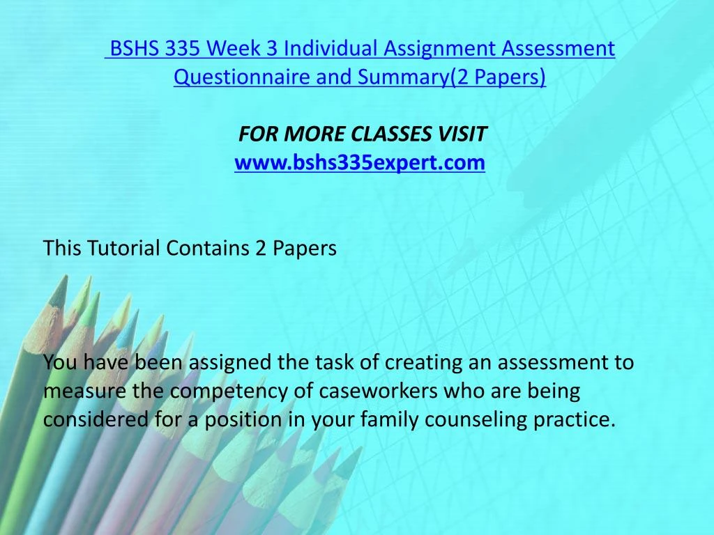 bshs335 r1 assessment questionaire template bshs335 r1 assessment questionaire template
