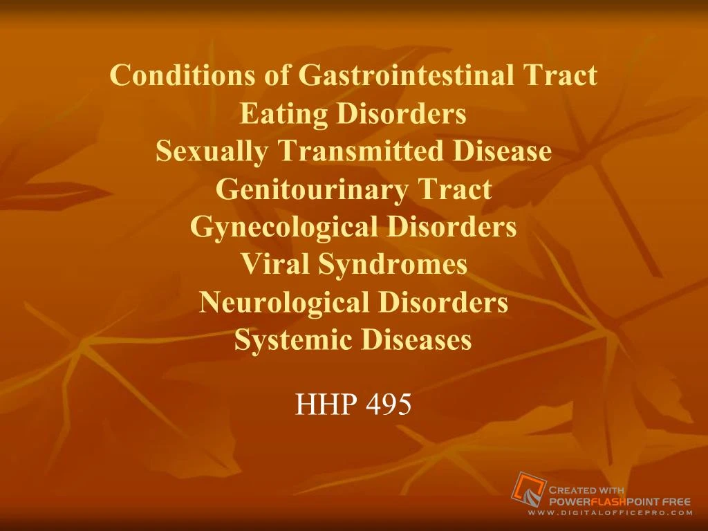 Ppt Conditions Of Gastrointestinal Tract Powerpoint Presentation