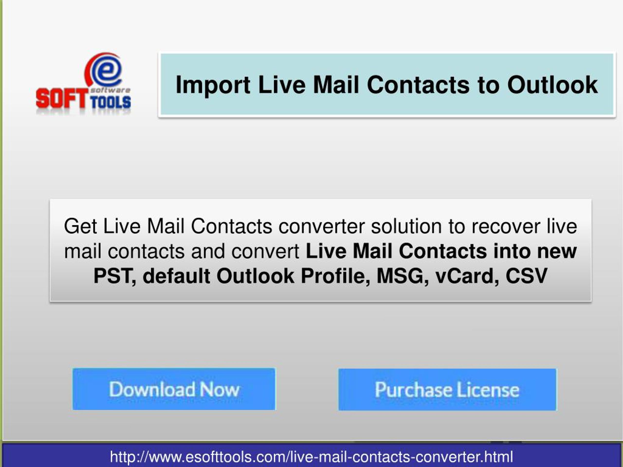 Ppt Import Live Mail Contacts To Outlook Powerpoint Presentation Free Download Id 7342030