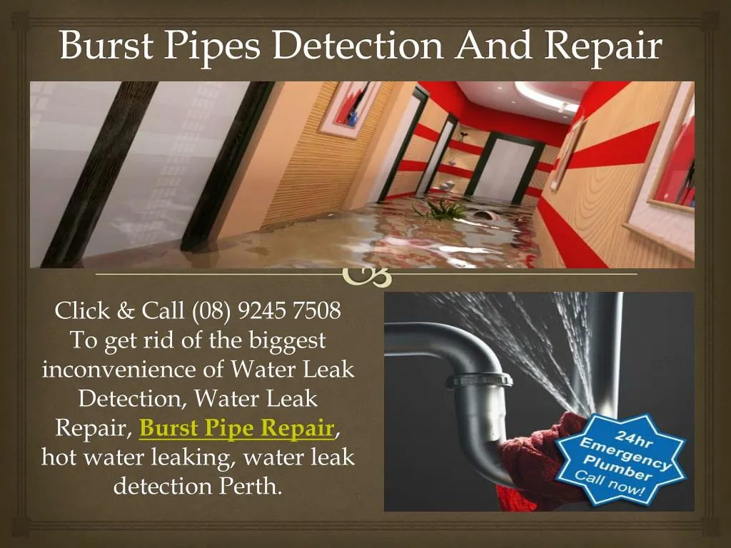 burst pipes detection and repair n.